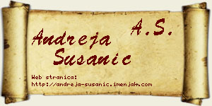 Andreja Susanić vizit kartica